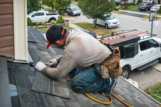 Professional Storm Damage Roof Repair technician working in Sparta, MI